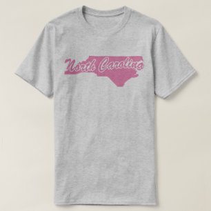 Camiseta em Forma de Estado da Carolina do Norte
