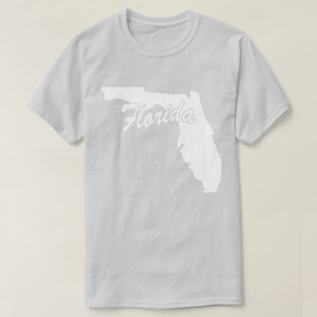 Camiseta em forma de estado da Flórida (Frente do Design)