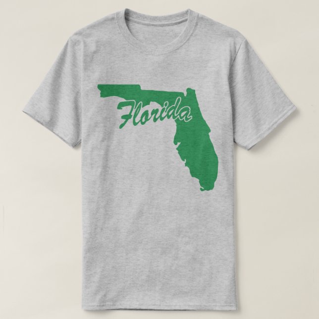 Camiseta em forma de estado da Flórida (Frente do Design)