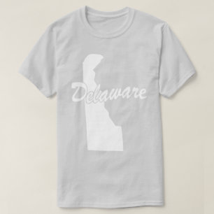 Camiseta em forma de estado de Delaware