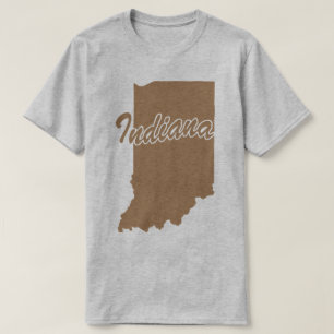 Camiseta em forma de estado de Indiana