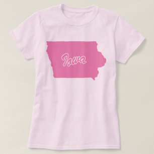 Camiseta em forma de estado de Iowa