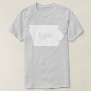 Camiseta em forma de estado de Iowa