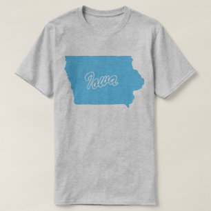 Camiseta em forma de estado de Iowa