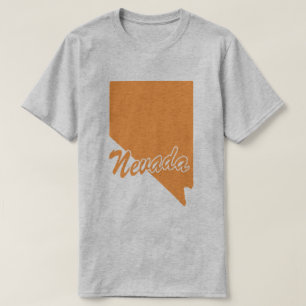 Camiseta em forma de estado de Nevada