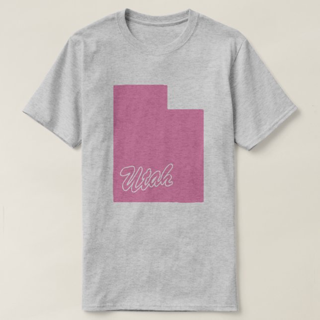 Camiseta em forma de estado de Utah (Frente do Design)