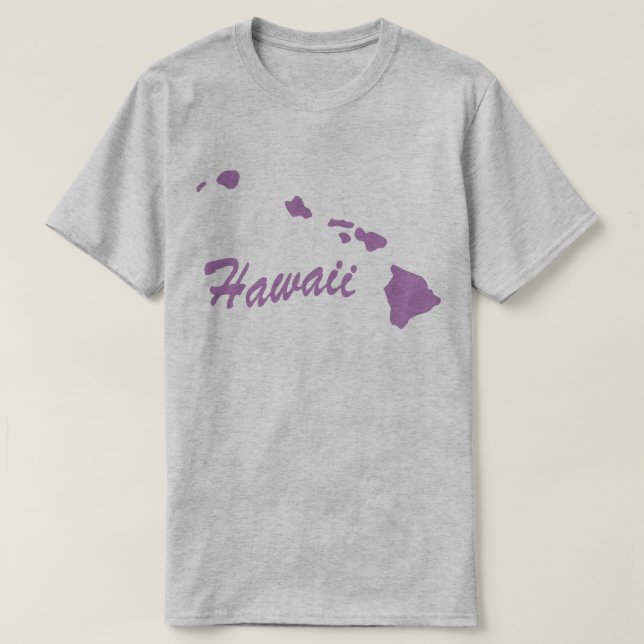 Camiseta em forma de estado do Havaí (Frente do Design)