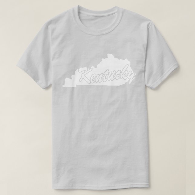 Camiseta em forma de estado do Kentucky (Frente do Design)