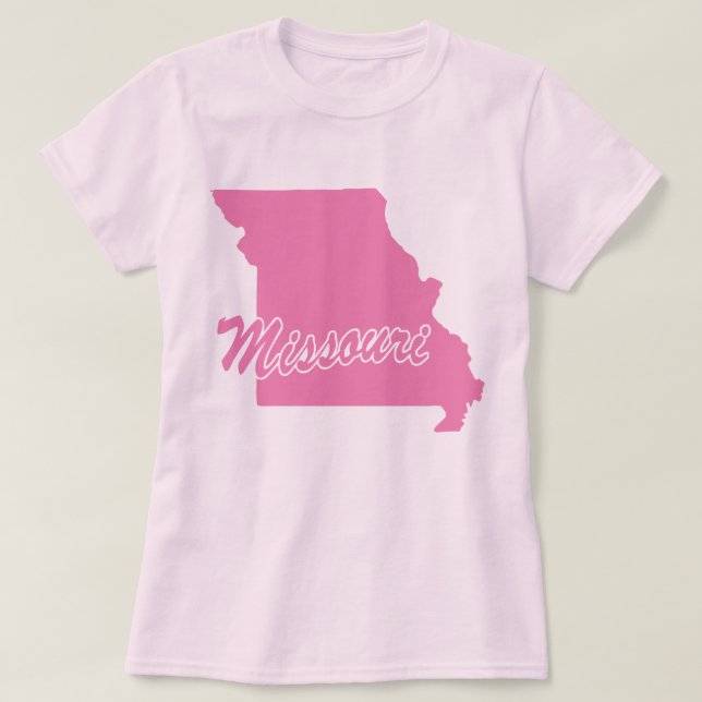 Camiseta em forma de estado do Missouri (Frente do Design)