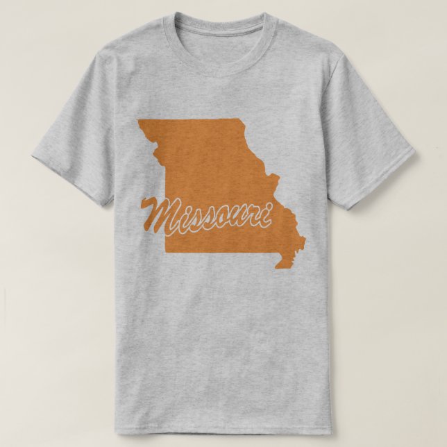 Camiseta em forma de estado do Missouri (Frente do Design)