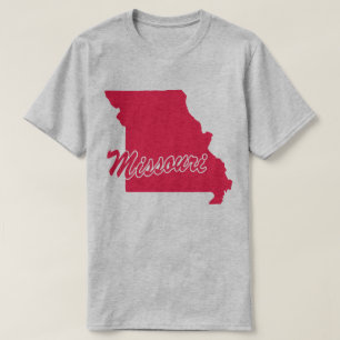 Camiseta em forma de estado do Missouri