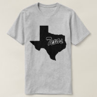 Camiseta em forma de estado do Texas