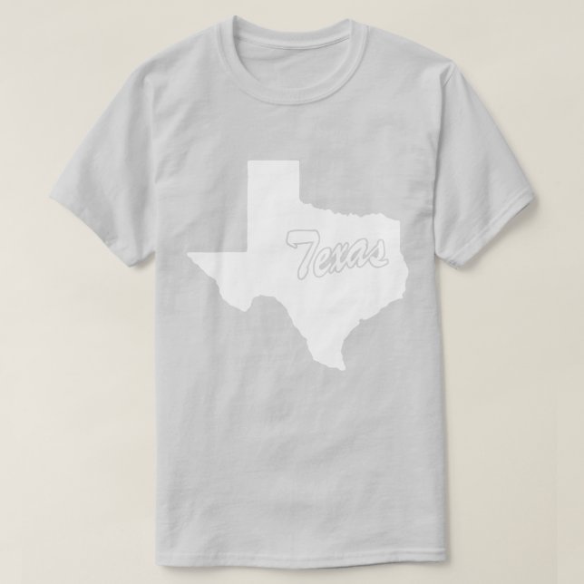 Camiseta em forma de estado do Texas (Frente do Design)