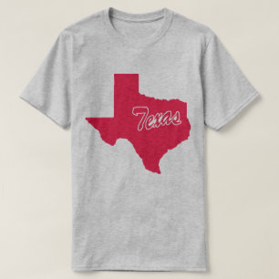 Camiseta em forma de estado do Texas