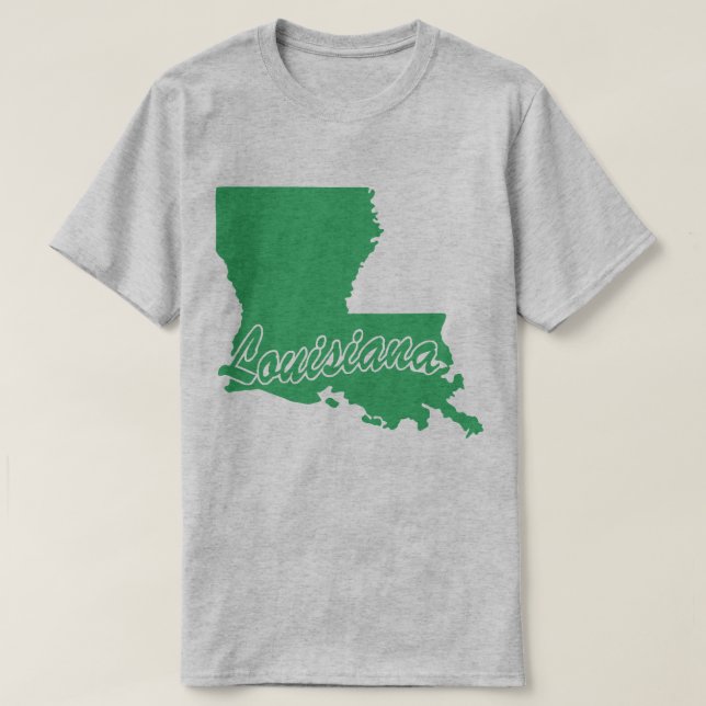 Camiseta em forma de Louisiana (Frente do Design)