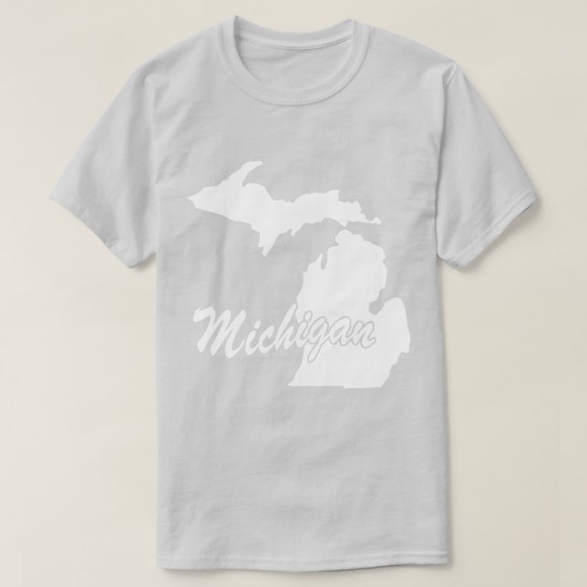Camiseta em forma de Michigan (Frente do Design)