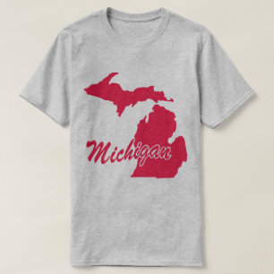 Camiseta em forma de Michigan