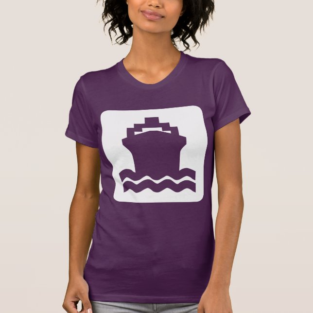 Camiseta Em forma de navio - Branco (Frente)