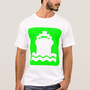Camiseta Em forma de navio - Verde