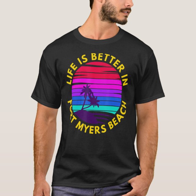 Camiseta Em Fort Myers Beach Design (Frente)