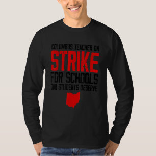Camiseta Em Greve Columbus Ohio Professores das Escolas em