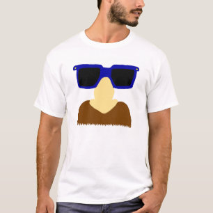 Camiseta Em incógnito bigode & t-shirt básico adulto dos