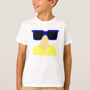 Camiseta Em incógnito bigode & t-shirt básico dos miúdos
