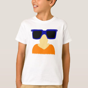 Camiseta Em incógnito bigode & t-shirt básico dos miúdos