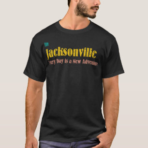 Camiseta Em Jacksonville todo dia texturou preto