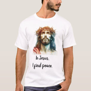 Camiseta Em Jesus, eu acho a Peace Royal Luxury T-Shirt