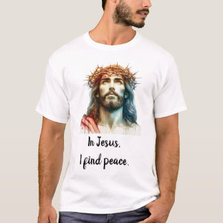 Camiseta Em Jesus, eu acho a Peace Royal Luxury T-Shirt
