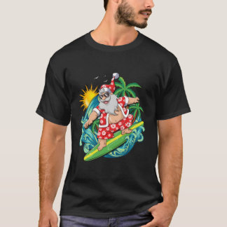 Camiseta Em julho, Santa Claus Hawaiai Surfing Gift Surf Fo