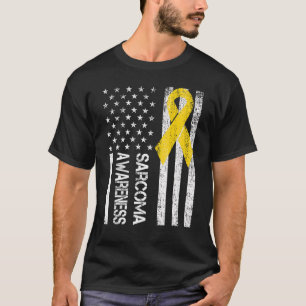 Camiseta Em julho Vestimos a consciência amarela Sarcoma am