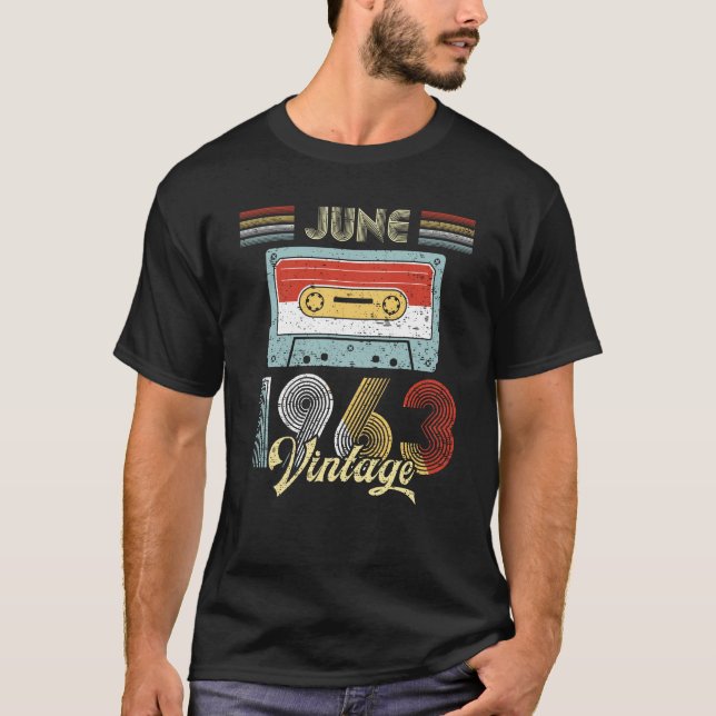 Camiseta Em junho de 1963 cassete de banda magnética do (Frente)