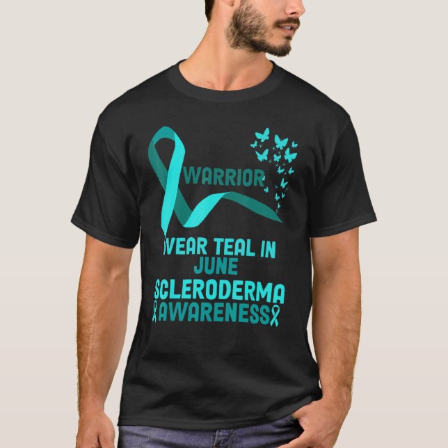 Camiseta Em junho Vestimos o Teal Legal Scleroderma Awarnes (Frente)