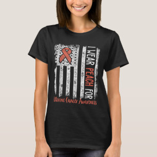 Camiseta Em Junho Vestimos Peach for Uterine Cancer Sensibe