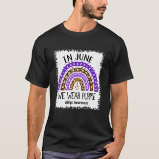 Camiseta Em Junho Vestimos Roxo Para A Consciência Do Vitil
