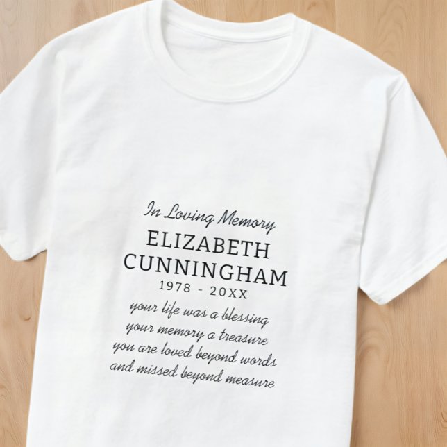 Camiseta Em Loving Memory Memorial Modern Preppy Cote (Criador carregado)