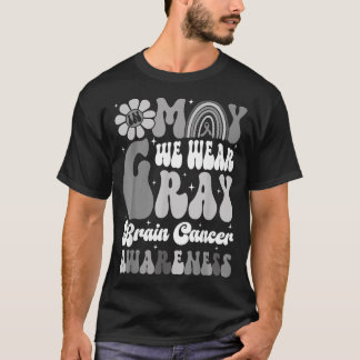 Camiseta em maio use cinza mês de conscientização sobre o c