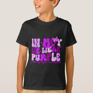 Camiseta Em maio use roxo para borboleta da fibromialgia
