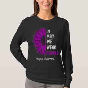 Camiseta Em maio, Vestimos a Consciência do Lúpus Roxo Mês