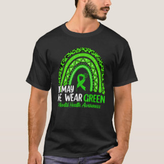 Camiseta Em maio, Vestimos a Consciência Mental Verde 3