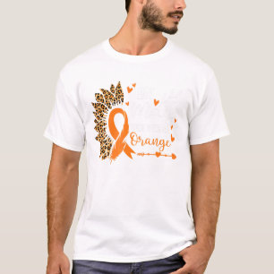 Camiseta Em maio, Vestimos A Fita Laranja Esclerose Múltipl