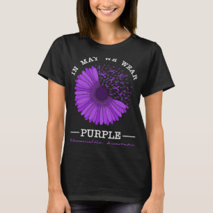Camiseta Em maio, Vestimos Flora de Sensibilização por Fibr