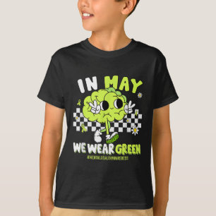 Camiseta Em maio, Vestimos Homens Verdes de Sensibilização