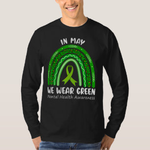 Camiseta Em maio Vestimos o Ribbo da Consciência Mental Ver