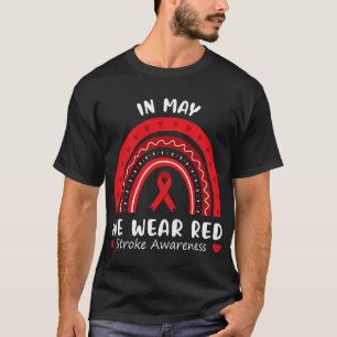 Camiseta Em maio Vestimos Red T Stroke Sensibence Sobrevive