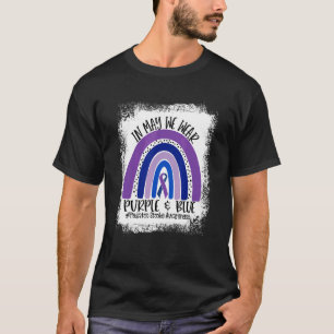 Camiseta Em maio, Vestimos Roxo e Azul - Acidente Pediátric