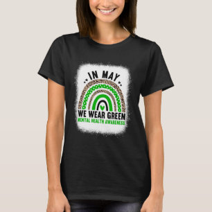 Camiseta Em maio Vestimos Verde - Rainbow Mental Health Awa