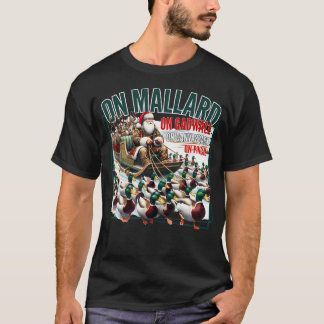 Camiseta Em Mallard Na Festa De Pato Engraçado De Natal Em
